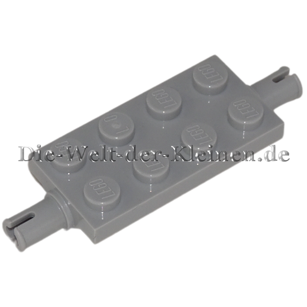 LEGO® Achsplatte 2x4 mit 2 Pins Mittelsteingrau (MEDIUM STONE GREY) (4211572, 30157)