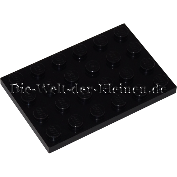 LEGO Platte 4x6 Schwarz (BLACK) (303226, 3032)