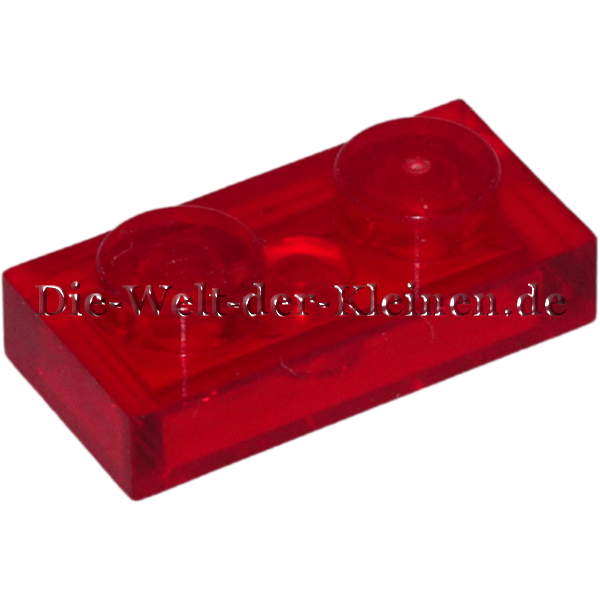 LEGO Platte 1x2 transparent Rot (TRANS RED) (6514003, 622541, 4101688, 4101702, 4130373 (4163346, 42