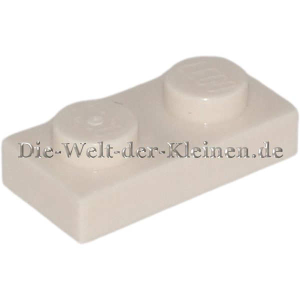LEGO Platte 1x2 Weiß (WHITE) (6552100, 302301, 6548261, 3023)