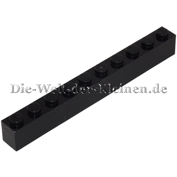 LEGO® Stein 1x10 Schwarz (BLACK) (611126, 6111)