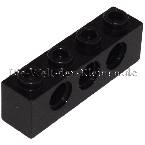 LEGO® Technic Stein 1x4 mit 3 Löchern Schwarz (BLACK) (370126, 3701)
