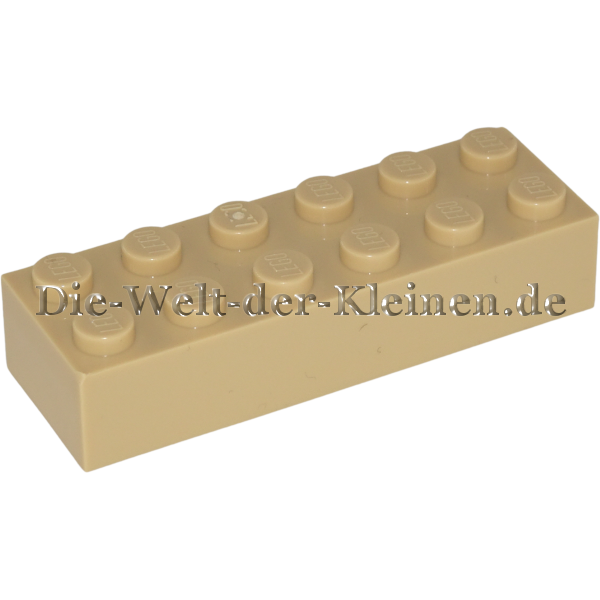 LEGO Brick 2x6 TAN (TAN) (4181134, 245605, 4143256, 2456)
