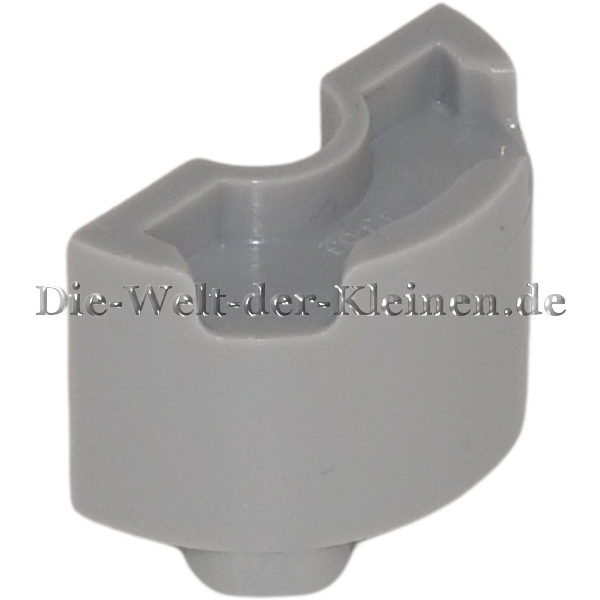 LEGO Brick 1x2 semicircular MEDIUM STONE GREY (MED. ST. GREY) (6311384, 68013)
