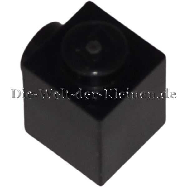 LEGO Brick modified 1x1x1 with 1 stud on the side BLACK (BLACK) (6251021, 87087)