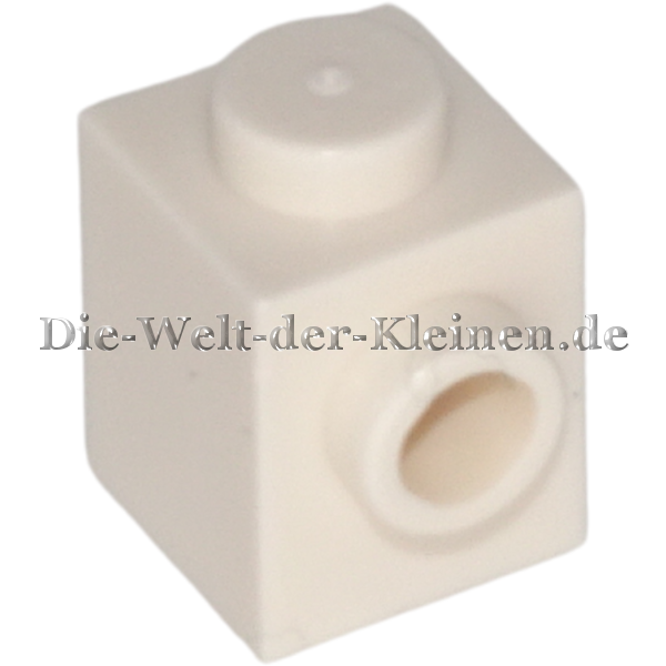 LEGO Brick modified 1x1x1 with 1 stud on the side WHITE (WHITE) (6550190, 4558952, 87087)
