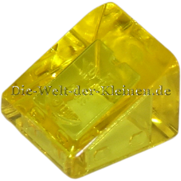 LEGO Stein 1x1 schräg 30° transparent Gelb (TRANS YELLOW) (6245272, 4260942, 54200)