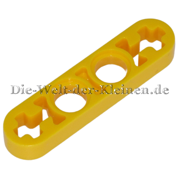 LEGO® Technic Liftarm 1x4 flat (1/3) with 2 round holes and 2 cross holes BRIGHT YELLOW (BR. YELLOW) (6327559/4155068/4199345/32449)