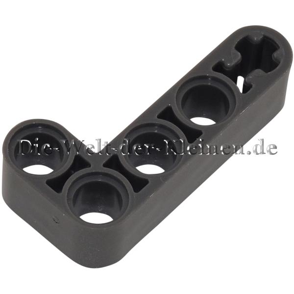 LEGO® Technic Liftarm L-Form 2x4 with 4 round holes and 1 axle hole DK. ST. GRAY (DARK STONE GRAY) - (6271830/4210667/32140)