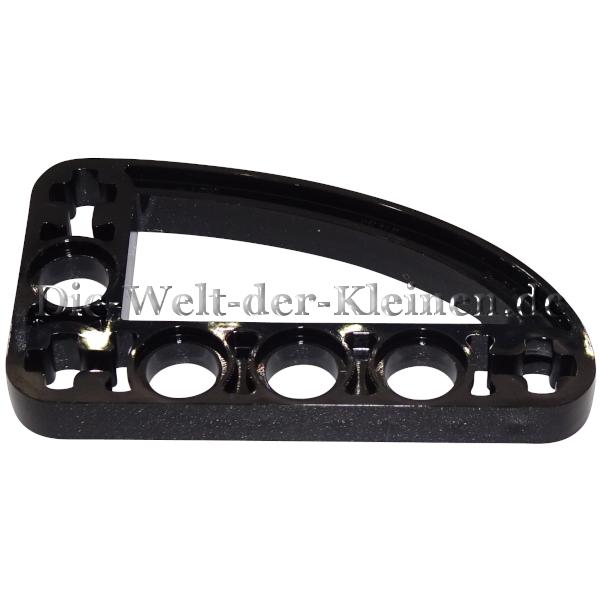 LEGO® Technic Liftarm L-Form 3x5 flat (1/3) with bow and 4 Pin holes and 3 cross holes BLACK (BLACK) - (3225026/4128557/6327162/32250)