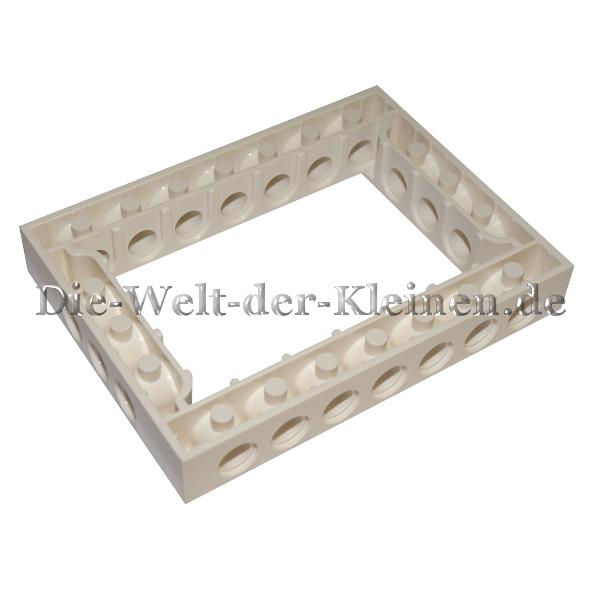 LEGO® Technic Loch Stein Kasten / Baurahmen 6x8 mit 20 Löchern, offene Mitte, weiß (WHITE) (4261717, 6021763, 40345) - GEBRAUCHT