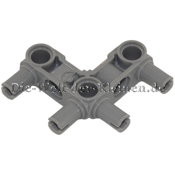 LEGO® Technic Pin Verbinder 4x4 mit 4 Pins, 5 Pin-/Rundlöcher Mittelsteingrau (MED. ST. GREY) - (6313453/4296059/55615)