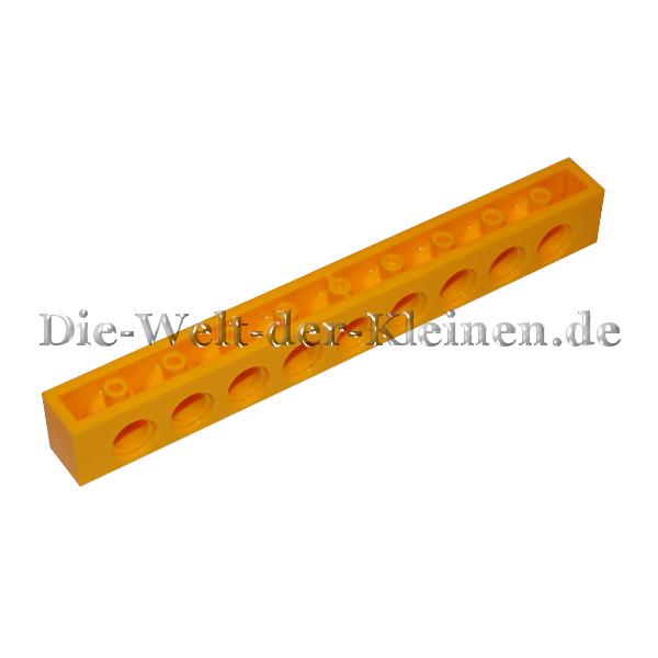 LEGO® Technic Stein 1x10 mit 9 Löchern Gelb (YELLOW) (4251460, 4225500, 2730)