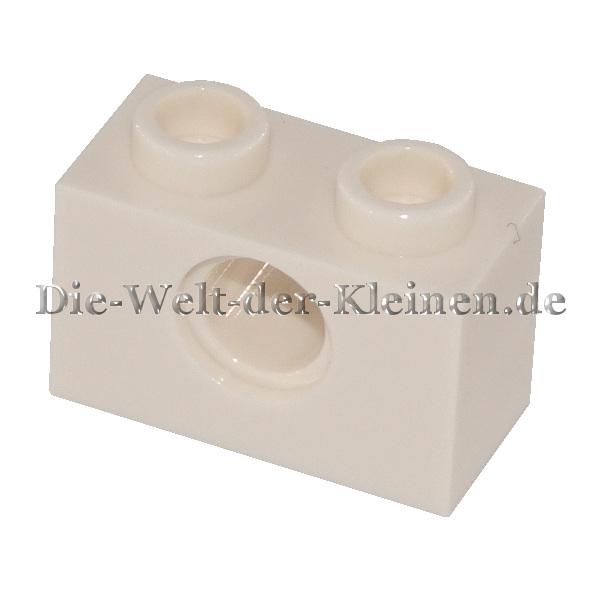 LEGO® Technic Brick 1x2 with 1 hole white (WHITE) - (370001/3700)
