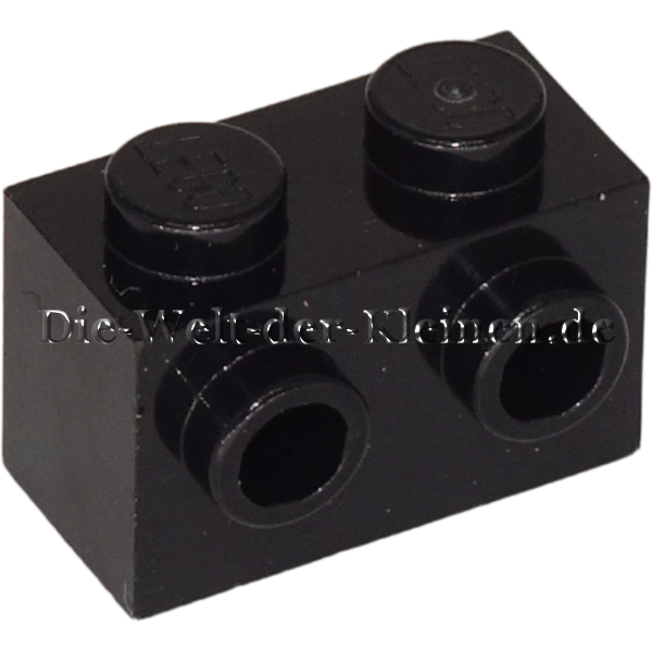 LEGO Technic Brick 1x2x1 modified with 2 studs on the side BLACK (BLACK) (6252545, 11211)