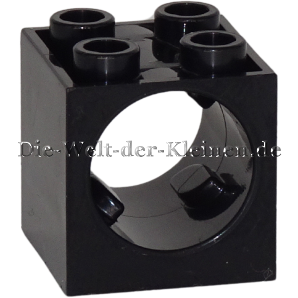 LEGO Technic Brick 2x2x1.66 with 1 hole for gear worm BLACK (BLACK) (6417813, 73764)