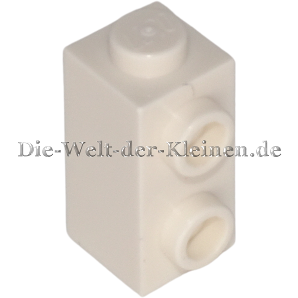 LEGO Technic Brick 1x1x1.66 modified with 2 studs on the side WHITE (WHITE) (6552171, 6218841, 65482