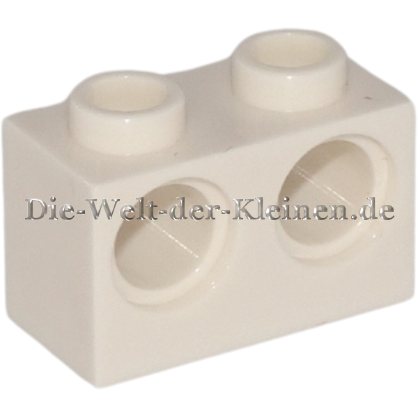 LEGO Technic Stein 1x2 mit 2 Pin Löchern Weiß (WHITE) (6564911, 320001, 3200001, 32000)
