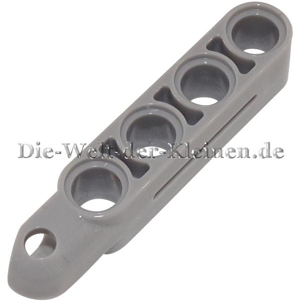 LEGO® Technic Steuerungsarm 1x5 mit abgerundeter Anhängerkupplung 4 Pin Löcher Mittelsteingrau (MED. ST. GRAY) (6247352, 31794)