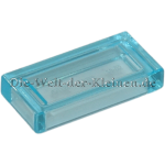LEGO Fliese 1x2 glatt transparent Hellblau (TRANS LIGHT BLUE) (6514227, 6316987, 3069)