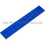 LEGO® Plate 2x12 with Knobs BRIGHT BLUE (BR. BLUE) - (244523/2445)