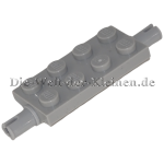 LEGO® Achsplatte 2x4 mit 2 Pins Mittelsteingrau (MEDIUM STONE GREY) (6408542, 40687)