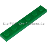 LEGO Platte 1x6x0,33 Grün (GREEN) (366628, 3666)