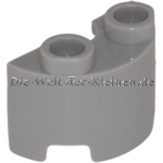 LEGO Brick 1x2 semicircular MEDIUM STONE GREY (MED. ST. GREY) (6311384, 68013)