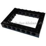 LEGO® Technic Loch Stein Kasten / Baurahmen 6x8 mit 20 Löchern, offene Mitte, Schwarz (BLACK) - (4162897/4188143/40345)