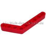 LEGO® Technic Liftarm 1x9 (4 - 6) gebogen mit 7 Pin-Löchern, 2 Kreuzlöchern helles Rot (BR. RED) - (4112280/4254591/6279884/6629)