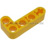 LEGO® Technic Liftarm L-Form 2x4 with 4 round holes and 1 axle hole BR. YELLOW (BRIGHT YELLOW) - (4141628/6271828/32140)