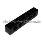 LEGO® Technic Brick 1x6 with 5 hole black (BLACK) - (389426/3894) Top