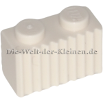LEGO Technic Brick 1x2x1 modified with grooves on the side WHITE (WHITE) (6552093, 287701, 2877)