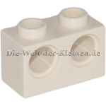 LEGO Technic Stein 1x2 mit 2 Pin Löchern Weiß (WHITE) (6564911, 320001, 3200001, 32000)